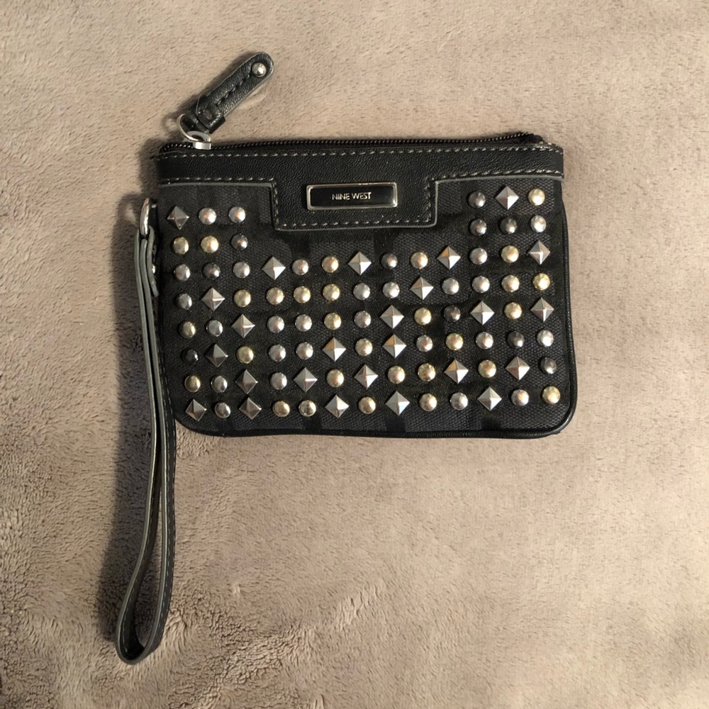 Small Black Nine West Wristlet